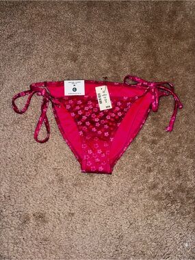 Aeropostale Hot Pink Swimwear Top with Logo Print